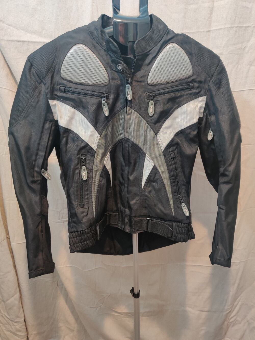 Cortech GX Women's Motorcycle Riding Gear Jacket Black Armor Padded Size Medium